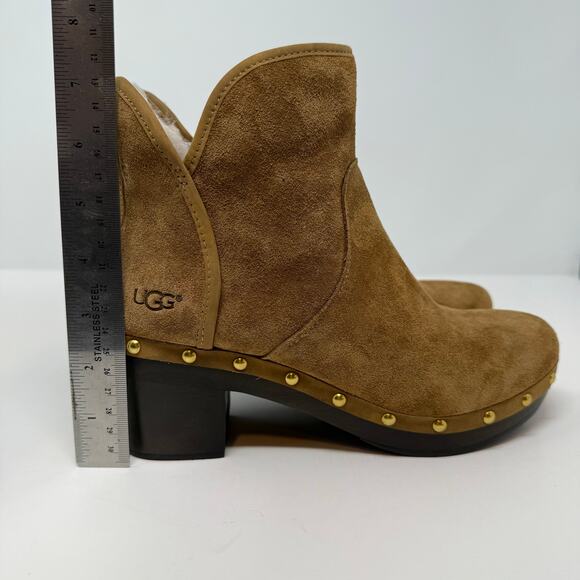 Ugg Ankle Booties Women's 8 Chestnut Brown Suede Cam II Platform Boot EUC - Picture 6 of 14